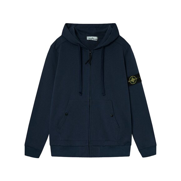 Stone Island Navy Blue Hoodie - Picture 1 of 2
